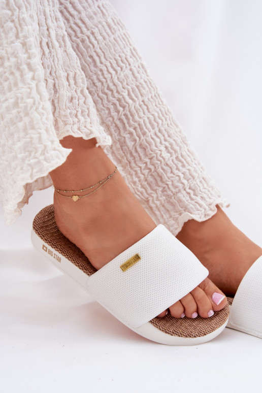 Pantoufles pour femmes Big Star RR274A103 couleur blanche