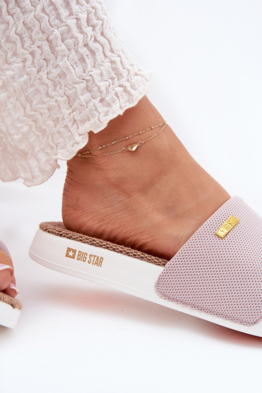Pantoufles pour femmes Big Star RR274A105 Nuance rose clair Pantoufles pour femmes Big Star RR274A105 Nuance rose clair