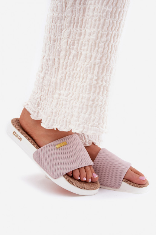 Pantoufles pour femmes Big Star RR274A105 Nuance rose clair Pantoufles pour femmes Big Star RR274A105 Nuance rose clair