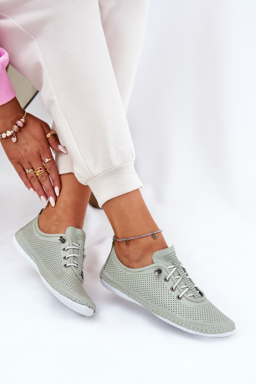 chaussures Féminin Fabriqué en cuir naturel Artiker 54C0833 vert clair chaussures Féminin Fabriqué en cuir naturel Artiker 54C0833 vert clair