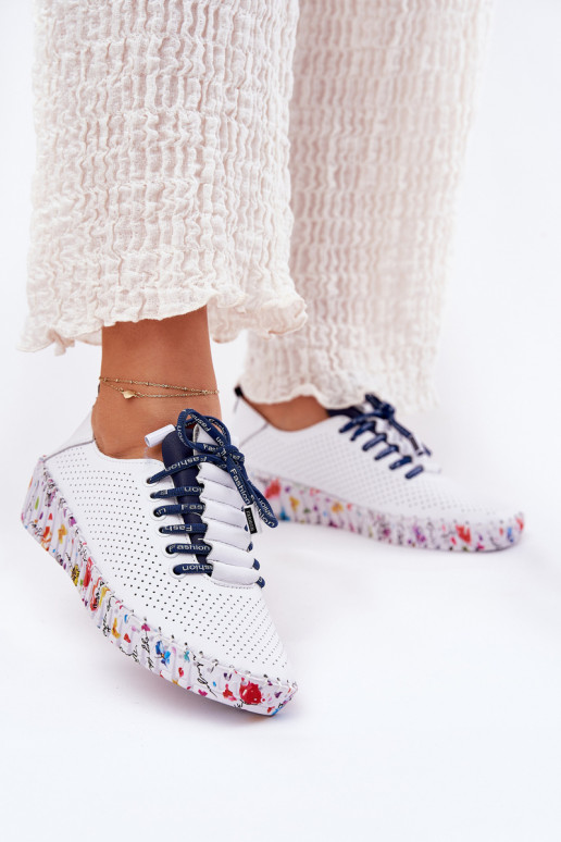 Peau chaussures Activé À motifsj Platformie Artiker 52C1713 Blanc-bleu foncé Peau chaussures Activé À motifsj Platformie Artiker 52C1713 Blanc-bleu foncé