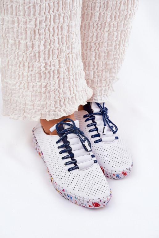 Peau chaussures Activé À motifsj Platformie Artiker 52C1713 Blanc-bleu foncé Peau chaussures Activé À motifsj Platformie Artiker 52C1713 Blanc-bleu foncé