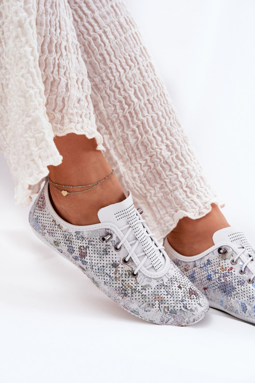 chaussures Féminin Fabriqué en cuir naturel À motifs Artiker 56C2688 couleur blanche