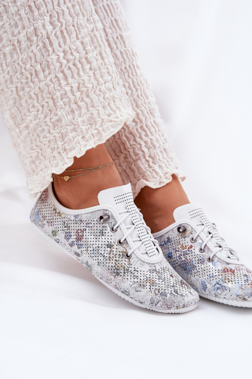 chaussures Féminin Fabriqué en cuir naturel À motifs Artiker 56C2688 couleur blanche