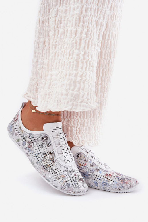 chaussures Féminin Fabriqué en cuir naturel À motifs Artiker 56C2688 couleur blanche