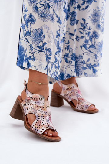 avec des éléments ajourés Sandales à talons hauts pour femme Couleurs différentes Tosine