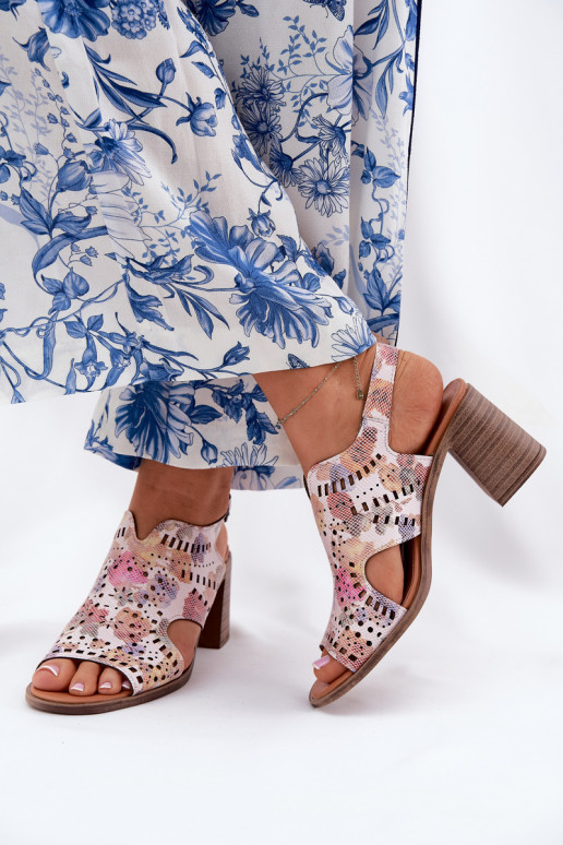 avec des éléments ajourés Sandales à talons hauts pour femme Couleurs différentes Tosine