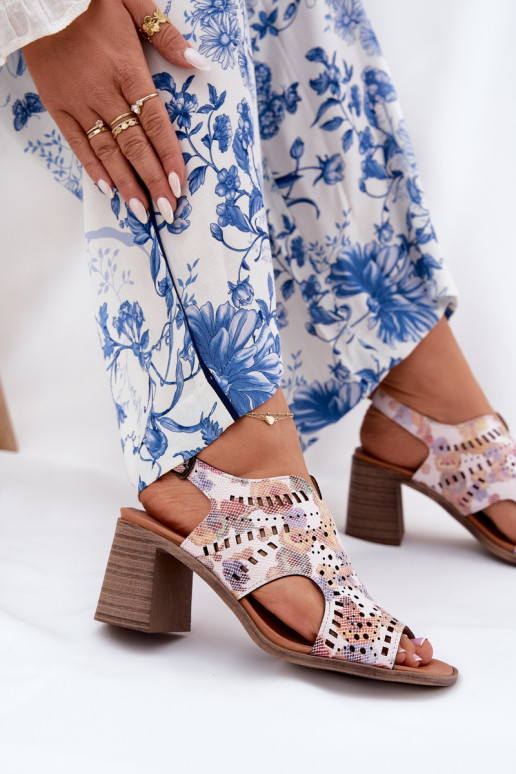 avec des éléments ajourés Sandales à talons hauts pour femme Couleurs différentes Tosine