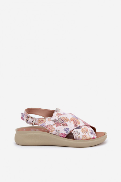 Sandales pour femmes en cuir écologique avec des fleurs Couleurs différentes Tosmelia Sandales pour femmes en cuir écologique avec des fleurs Couleurs différentes Tosmelia
