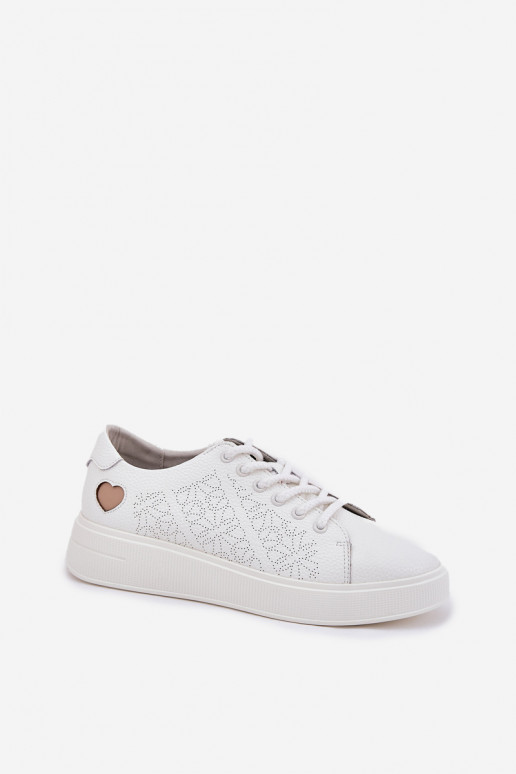 Peau Chaussures modèle baskets Féminin avec une plateforme Vinceza 88018 couleur blanche Peau Chaussures modèle baskets Féminin avec une plateforme Vinceza 88018 couleur blanche