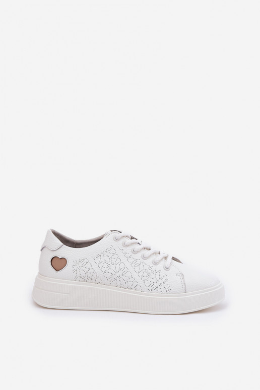 Peau Chaussures modèle baskets Féminin avec une plateforme Vinceza 88018 couleur blanche Peau Chaussures modèle baskets Féminin avec une plateforme Vinceza 88018 couleur blanche