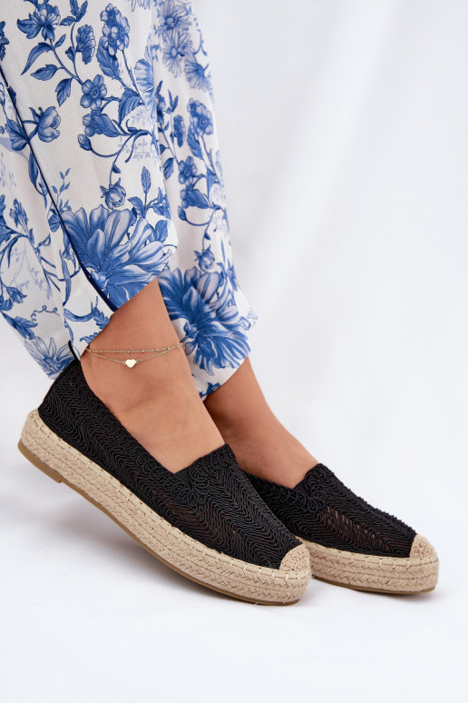 Espadrilles avec une plateforme Vinceza 17392 couleur noire Espadrilles avec une plateforme Vinceza 17392 couleur noire
