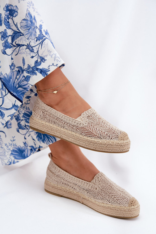 Espadrilles avec une plateforme Vinceza 17392 beige Espadrilles avec une plateforme Vinceza 17392 beige