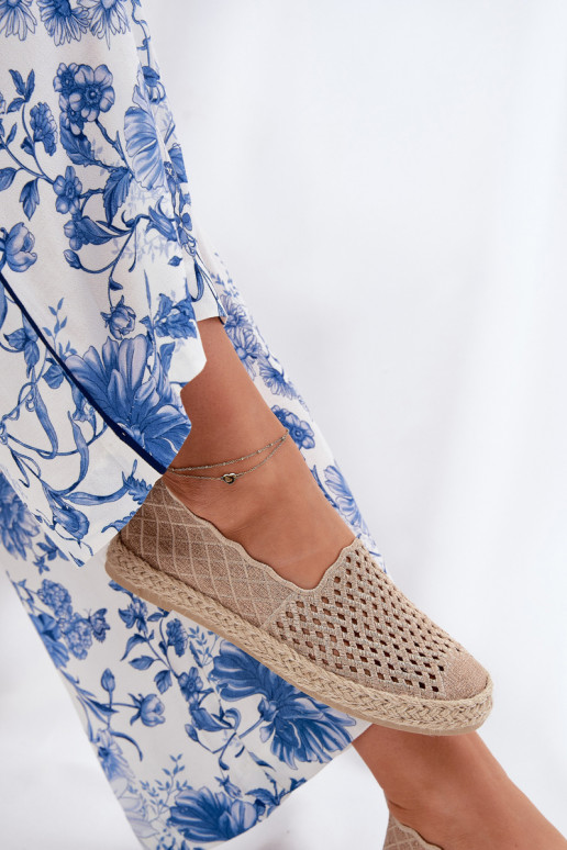 Espadrilles Avec tresse Vinceza 13625 beige