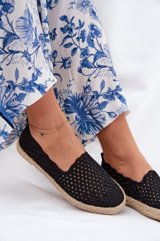 Espadrilles Avec tresse Vinceza 13625 couleur noire Espadrilles Avec tresse Vinceza 13625 couleur noire