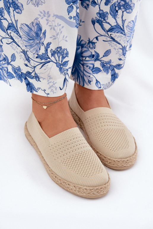 Féminin espadrilles Avec tresse Vinceza 13624 beige