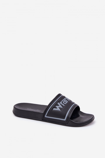 Chaussons pour hommes noirs Wrangler Averell Slider Men Loin 20251042.25Y