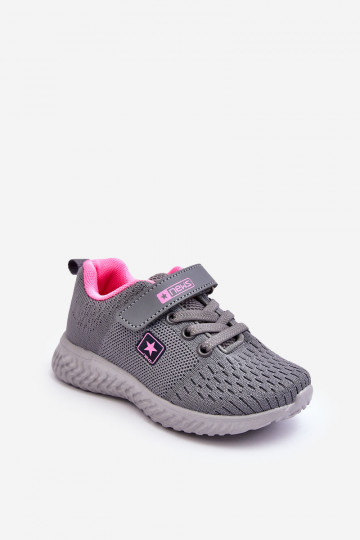Chaussures de sport pour enfants avec attaches adhésives couleur grise Brego