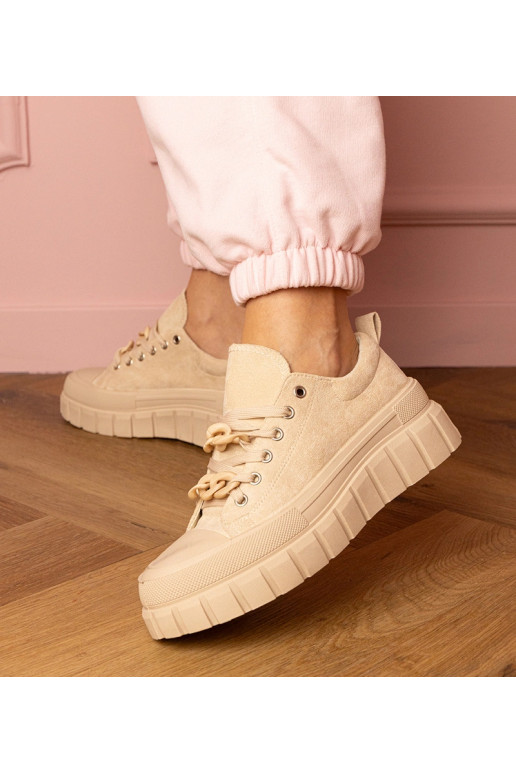 Baskets de sport couleur sable pour...