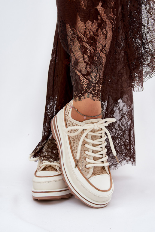 Chaussures de loisirs avec plateforme S.Barski BF51-101 couleur sable Chaussures de loisirs avec plateforme S.Barski BF51-101 couleur sable