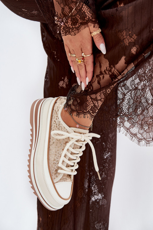 Chaussures de loisirs avec plateforme S.Barski BF51-101 couleur sable Chaussures de loisirs avec plateforme S.Barski BF51-101 couleur sable