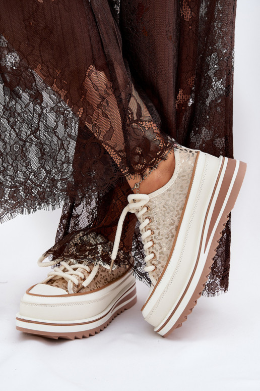 Chaussures de loisirs avec plateforme S.Barski BF51-101 couleur sable Chaussures de loisirs avec plateforme S.Barski BF51-101 couleur sable