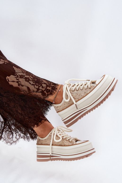 Chaussures de loisirs avec plateforme S.Barski BF51-101 couleur sable Chaussures de loisirs avec plateforme S.Barski BF51-101 couleur sable