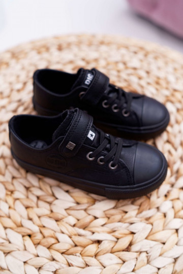 Chaussures de loisirs en cuir noires pour enfants Big Star EE374034 2