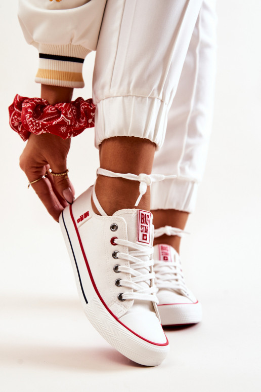 Féminin  chaussures décontractées BIG STAR JJ274123 couleur blanche