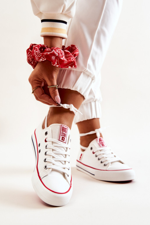 Féminin  chaussures décontractées BIG STAR JJ274123 couleur blanche