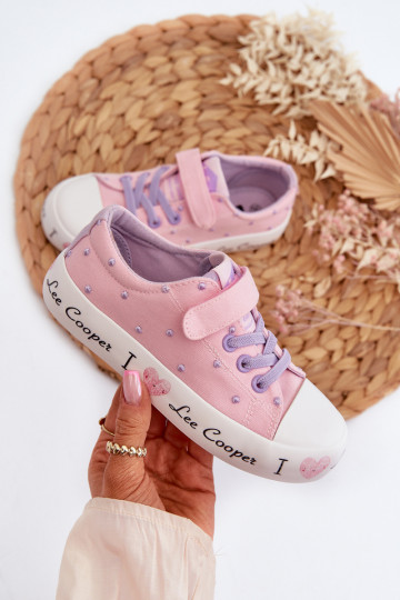 Chaussures de loisirs roses pour enfants Lee Cooper LCIN-24-02-2160 2