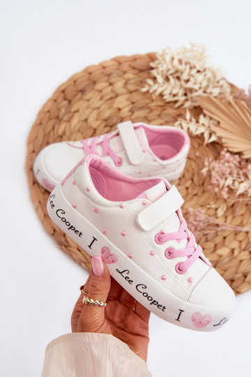 chaussures décontractées Puéril Lee Cooper LCDANS-24-02-2159 couleur blanche 2