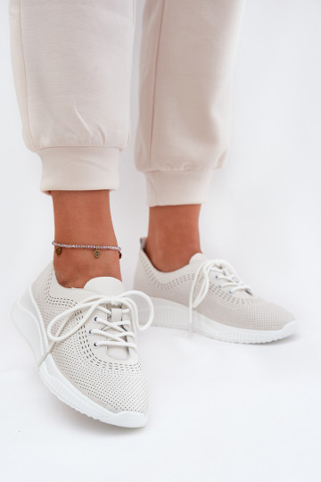 Baskets en cuir blanches pour femmes Vinceza 41472 2