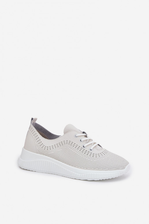 Peau baskets Féminin Vinceza 41472 couleur blanche