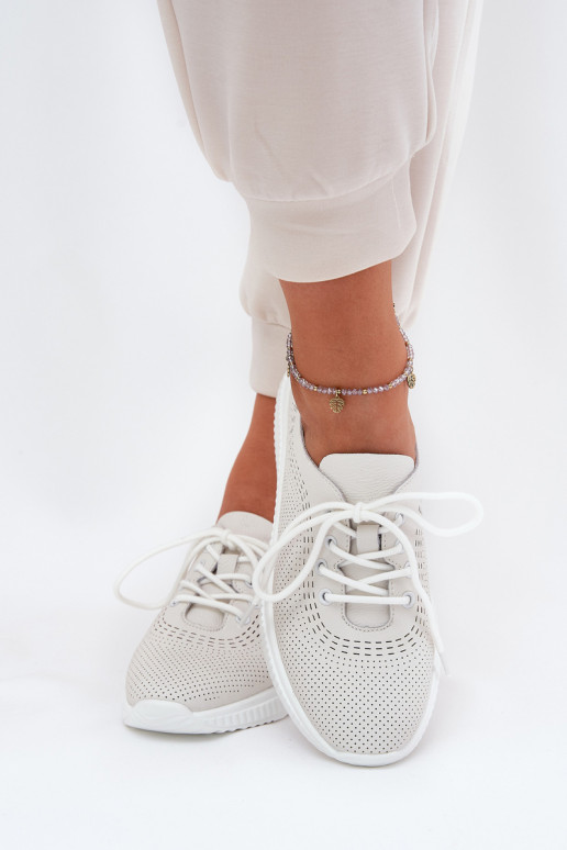 Peau baskets Féminin Vinceza 41472 couleur blanche