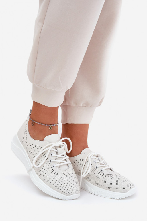 Peau baskets Féminin Vinceza 41472 couleur blanche