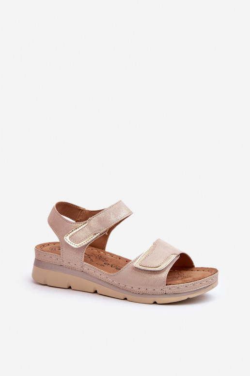 Sandales pour femmes avec attaches adhésives beige Risanni