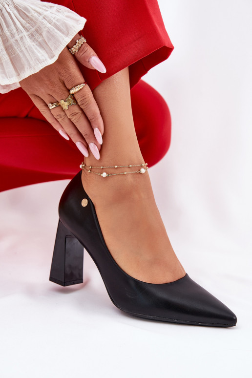 Style élégant Chaussures Activé SłupkoÀym Obcasie Vinceza 62221 couleur noire Style élégant Chaussures Activé SłupkoÀym Obcasie Vinceza 62221 couleur noire