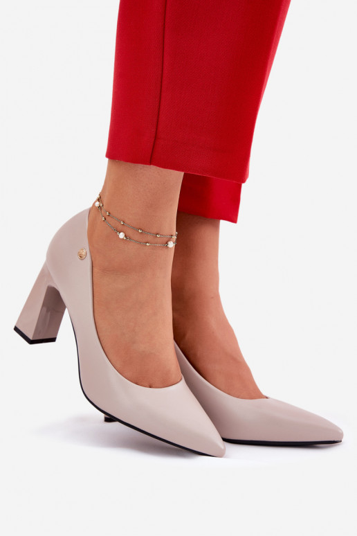 Style élégant Chaussures Activé SłupkoÀym Obcasie Vinceza 62221 couleur grise Style élégant Chaussures Activé SłupkoÀym Obcasie Vinceza 62221 couleur grise