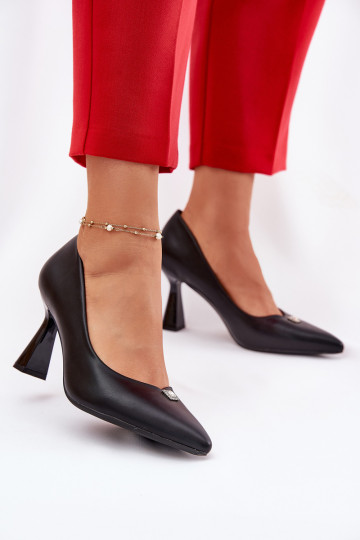 Chaussures élégantes à talons couleur noire