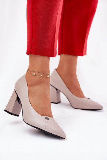 Chaussons pour femmes à talons avec fermetures éclair couleur sable