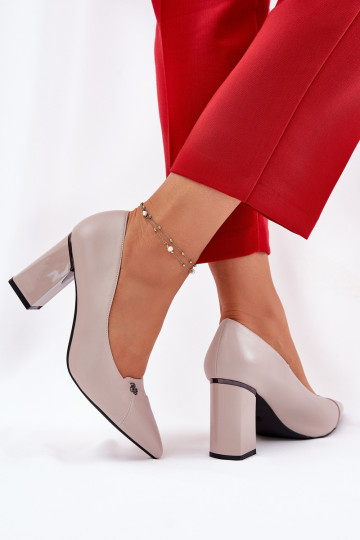 Chaussons pour femmes à talons avec fermetures éclair couleur sable 2