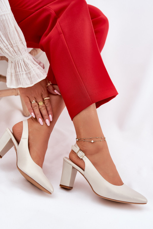 Pratique Chaussures avec des talons Sergio Leone SK162 nacre