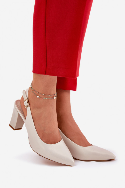 Pratique Chaussures avec des talons Sergio Leone SK162 nacre