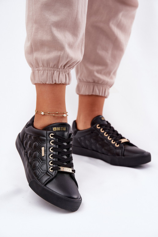 Chaussures de loisirs en cuir écologique Big Star RR274323 couleur noire Chaussures de loisirs en cuir écologique Big Star RR274323 couleur noire