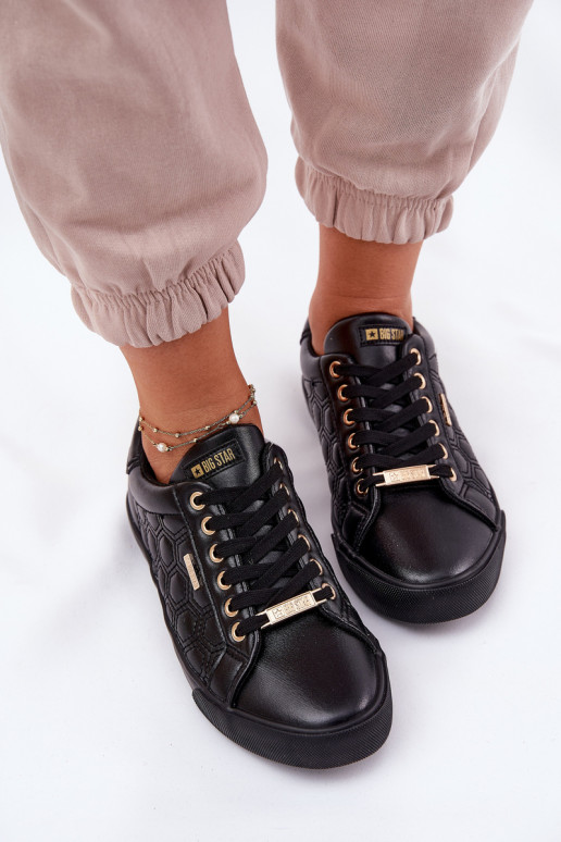 Chaussures de loisirs en cuir écologique Big Star RR274323 couleur noire Chaussures de loisirs en cuir écologique Big Star RR274323 couleur noire