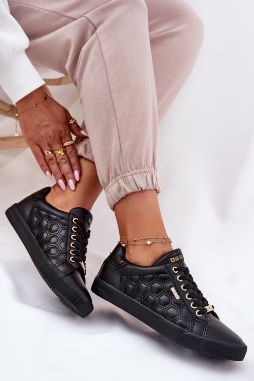 Chaussures de loisirs en cuir écologique Big Star RR274323 couleur noire Chaussures de loisirs en cuir écologique Big Star RR274323 couleur noire