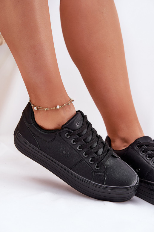 Eko Peau Chaussures de loisirs avec une plateforme Big Star RR274299 couleur noire