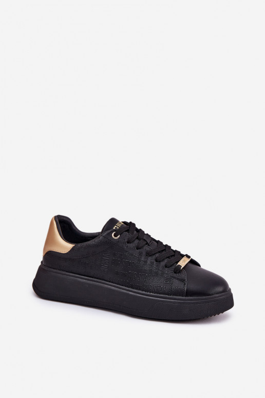 Chaussures modèle baskets Féminin en cuir écologique Big Star RR274257 couleur noire