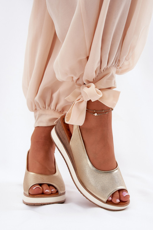 Peau Sandales à plateforme Artiker 56C2312 couleur dorée